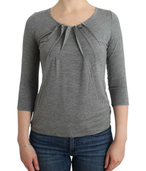 Cavalli Elegant Gray Cashmere-Blend Jumper Cavalli 