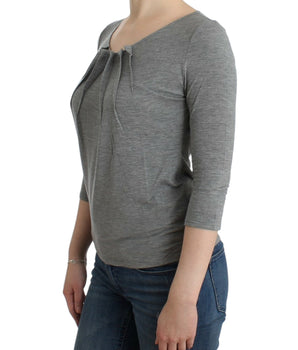 Cavalli Elegant Gray Cashmere-Blend Jumper Cavalli 