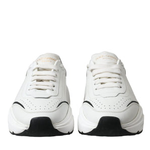 Dolce &amp; Gabbana Chic Black &amp; White Daymaster Leather Sneakers