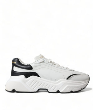 Dolce & Gabbana White Black Low Top Daymaster Sneakers Shoes