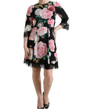 Dolce &amp; Gabbana Encantador vestido floral evasé con detalle de lentejuelas