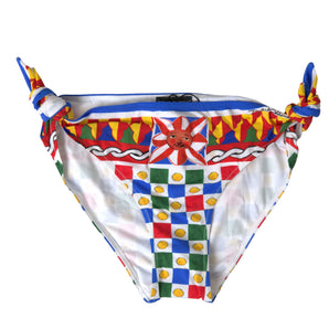 Dolce &amp; Gabbana Braguita de bikini con estampado Carretto multicolor