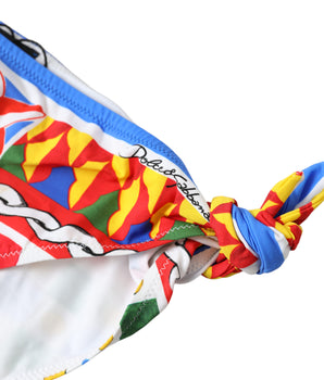 Dolce &amp; Gabbana Braguita de bikini con estampado Carretto multicolor