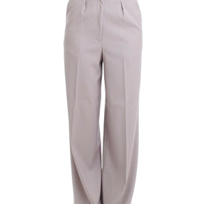 Cavalli Pantalones grises sofisticados de talle alto