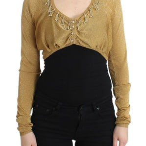 Cavalli Embellished Gold Shimmer Shrug