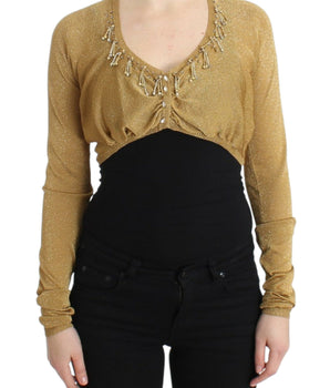 Cavalli Embellished Gold Shimmer Shrug Cavalli 