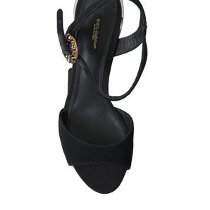 Dolce & Gabbana Elegant Ankle Strap Sandals with Mirror Heels