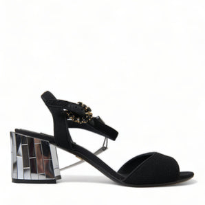 Dolce &amp; Gabbana Elegant Ankle Strap Sandals with Mirror Heels