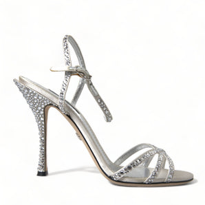 Dolce &amp; Gabbana Elegant Crystal Embellished Heels Sandals