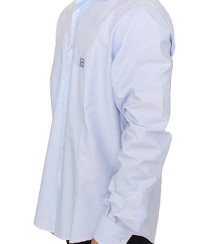 Cavalli Elegant Light Blue Italian Cotton Shirt Cavalli 