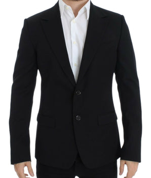 Dolce &amp; Gabbana Black wool slim fit blazer