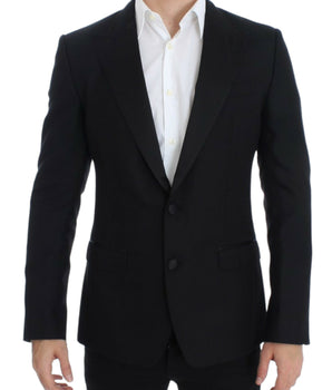 Dolce & Gabbana Black wool silk SICILIA blazer