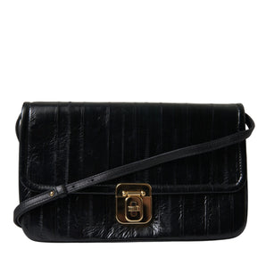 Dolce & Gabbana Elegant Eelskin Leather Shoulder Bag