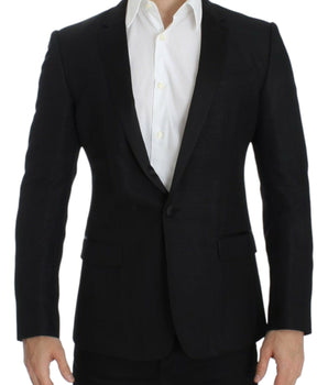 Dolce & Gabbana Black wool MARTINI slim blazer