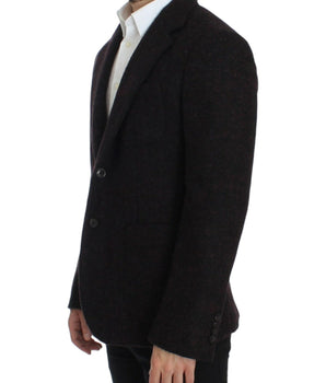 Dolce & Gabbana Bordeaux Alpaga Two-Button Blazer Jacket Dolce & Gabbana 