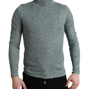 Dolce &amp; Gabbana Elegant Green Turtleneck Pullover Sweater