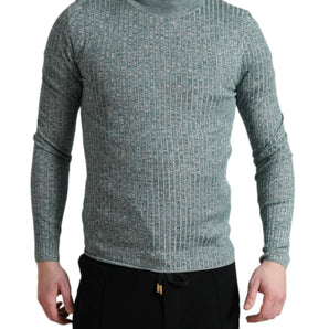 Dolce & Gabbana Elegant Green Turtleneck Pullover Sweater