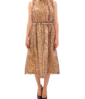 Dolce & Gabbana Elegant Silk Sleeveless Knee-Length Dress Dolce & Gabbana 
