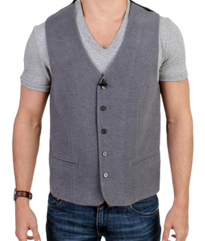 Costume National Chic Gray Casual Vest Costume National 