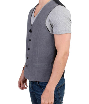 Costume National Chic Gray Casual Vest Costume National 