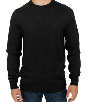 Costume National Elegant Gray Crewneck Sweater Pullover Costume National 