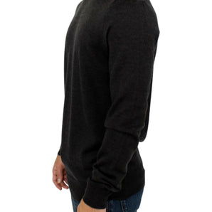 Costume National Elegant Gray Crewneck Sweater Pullover