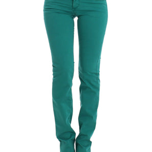 Costume National Chic Jeans Verdes De Pierna Recta Para Un Estilo Sofisticado