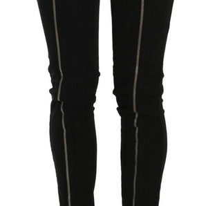 Dolce &amp; Gabbana Chic Black Low Waist Slim Fit Skinny Jeans