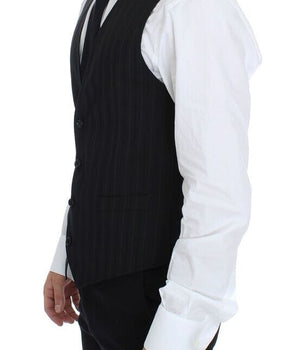 Dolce & Gabbana Elegant Striped Wool Dress Vest Dolce & Gabbana 