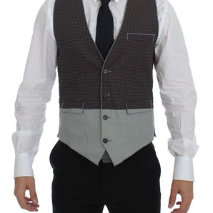 Dolce &amp; Gabbana Elegant Gray Cotton Dress Vest