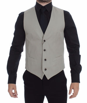 Dolce & Gabbana Chic Beige Single Breasted Dress Vest Dolce & Gabbana 