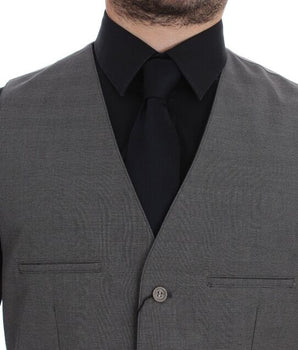 Dolce & Gabbana Elegant Gray Slim Fit Dress Vest Dolce & Gabbana 