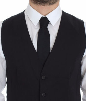 Dolce & Gabbana Elegant Blue Cotton Stretch Dress Vest Dolce & Gabbana 