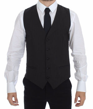 Dolce & Gabbana Classic Gray Wool Blend Dress Vest Dolce & Gabbana 