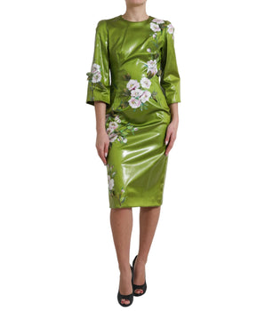 Dolce &amp; Gabbana Floral Elegance Midi Sheath Dress