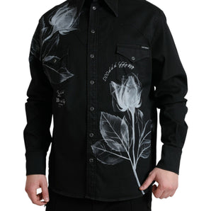 Dolce &amp; Gabbana Elegant Floral Print Dress Shirt