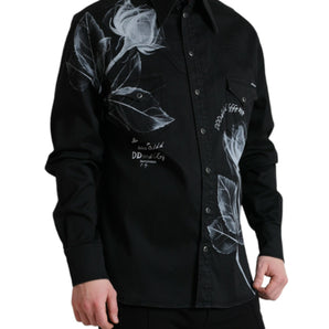 Dolce &amp; Gabbana Elegant Floral Print Dress Shirt