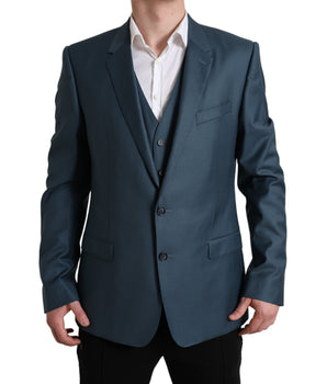 Dolce & Gabbana Green Single Breasted 2 Piece MARTINI Suit