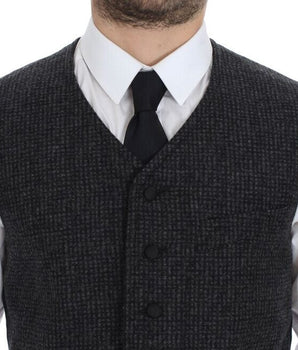 Dolce & Gabbana Elegant Gray Wool Blend Dress Vest Dolce & Gabbana 