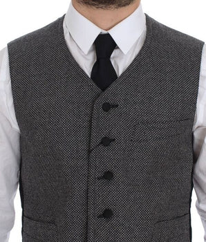 Dolce & Gabbana Elegant Single Breasted Gray Dress Vest Dolce & Gabbana 