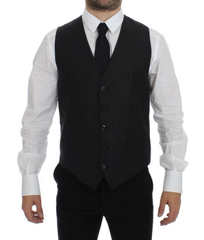 Dolce & Gabbana Elegant Gray Wool Blend Dress Vest Dolce & Gabbana 