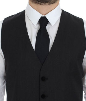 Dolce & Gabbana Elegant Gray Wool Dress Vest Dolce & Gabbana 