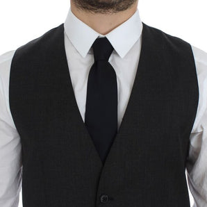 Dolce & Gabbana Elegant Gray Wool Formal Dress Vest