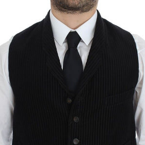 Dolce &amp; Gabbana Elegant Black Manchester Dress Vest