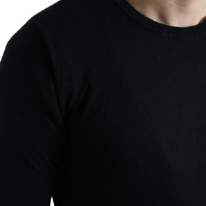 Dolce &amp; Gabbana Elegant Blue Cotton Pullover Sweater