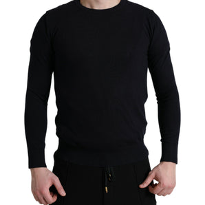 Dolce &amp; Gabbana Elegant Blue Cotton Pullover Sweater