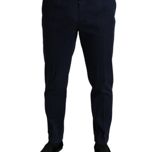 Dolce &amp; Gabbana Elegant Dark Blue Skinny Dress Pants