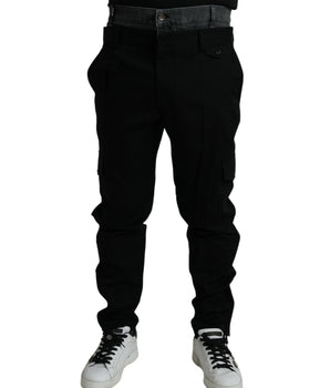 Dolce & Gabbana Black Gray slim Cotton Denim Jeans