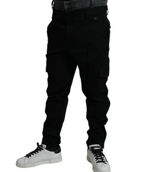 Dolce & Gabbana Black Gray slim Cotton Denim Jeans