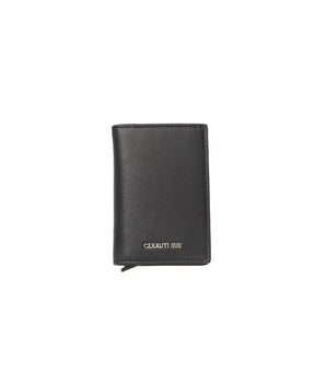 Cerruti 1881 Black Calfskin Men Wallet